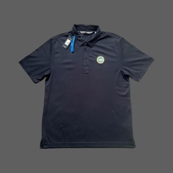 Travis Mathew Navy Seal Family Foundation Men's The Ten Year Polo Size L NWT - Picture 1 of 7